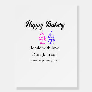 Homemade bakery add your text name custom foam board