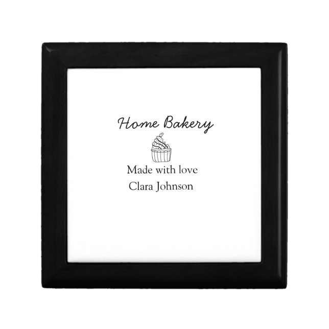 Homemade bakery add your text name custom  gift box (Front)