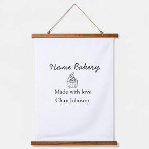 Homemade bakery add your text name custom  hanging tapestry
