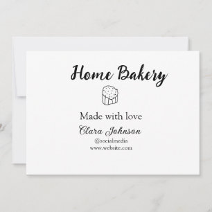 Homemade bakery add your text name custom  invitation
