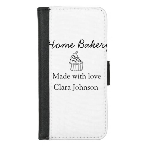 Homemade bakery add your text name custom  iPhone 87 wallet case