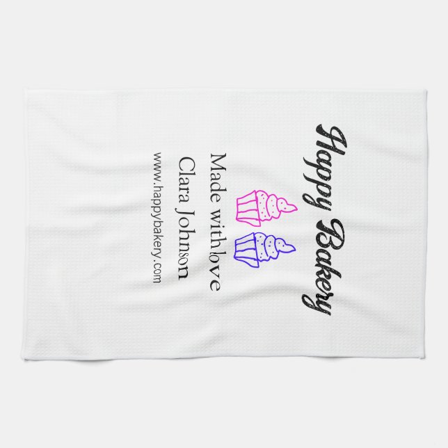 Homemade bakery add your text name custom  kitchen towel (Horizontal)