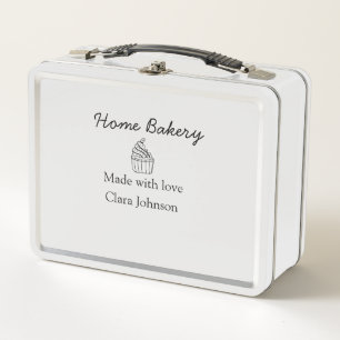 Homemade bakery add your text name custom metal lunch box