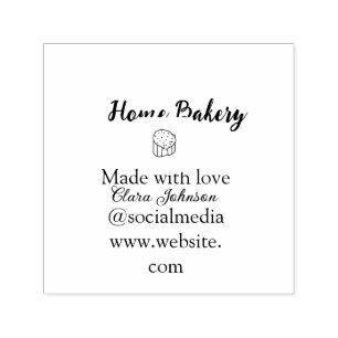 Homemade bakery add your text name custom  self-inking stamp