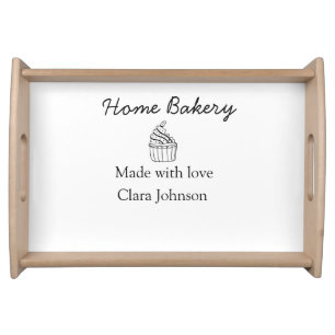 Homemade bakery add your text name custom serving tray