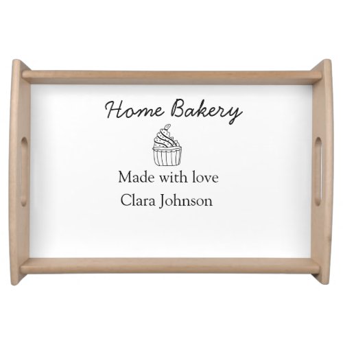Homemade bakery add your text name custom  serving tray