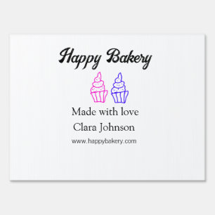 Homemade bakery add your text name custom sign