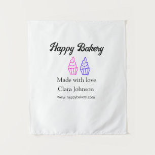 Homemade bakery add your text name custom tapestry