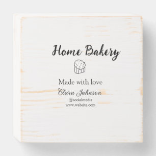 Homemade bakery add your text name custom wooden box sign