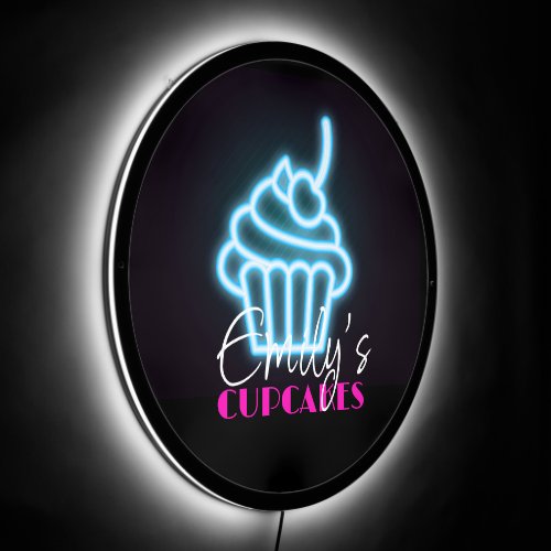 Homemade Bakery Cupcakes Neon Business Name LED Sign