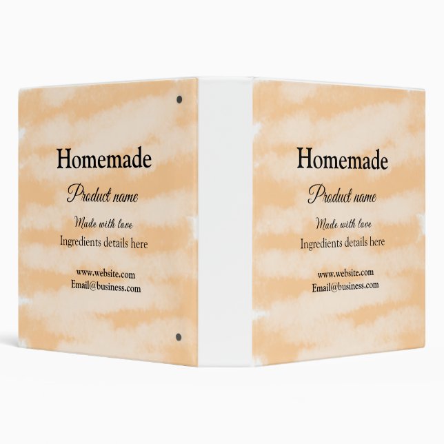Homemade bakery made with love add text website 3 ring binder (Background)