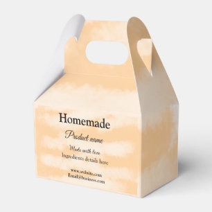 Homemade bakery made with love add text website favor boxes