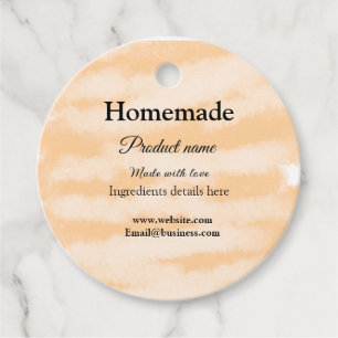 Homemade bakery made with love add text website favor tags