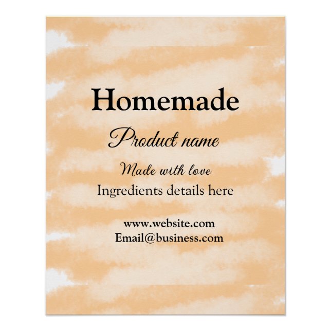 Homemade bakery made with love add text website poster (Front)