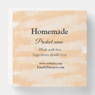 Homemade bakery made with love add text website wooden box sign