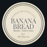 Homemade Baking Gifts Chic Kraft Holiday Classic Round Sticker<br><div class="desc">This chic and minimalist "homemade with love"sticker/label features a kraft paper background. Personalize for your needs. You can find matching products at my store.</div>