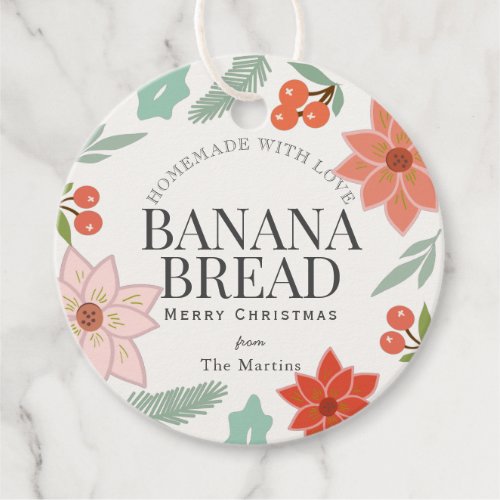 Homemade Baking Gifts Holiday Floral Favor Tags