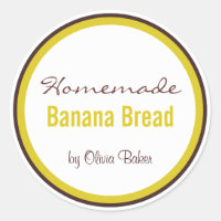 Homemade Banana Bread by Classic Round Sticker