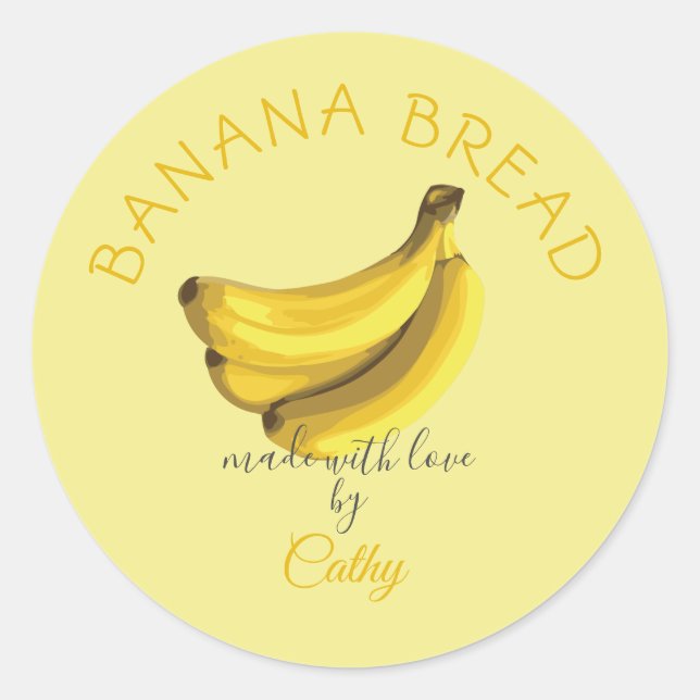 Homemade Banana Bread Label (Front)