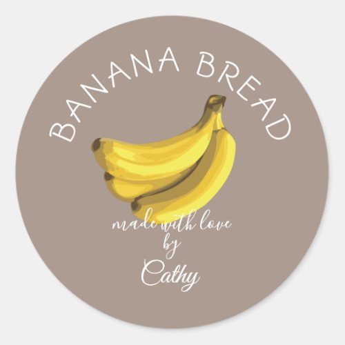 Homemade Banana Bread Label