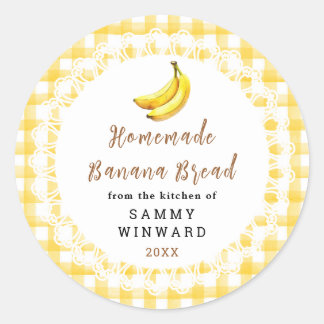 Homemade Banana Bread Label