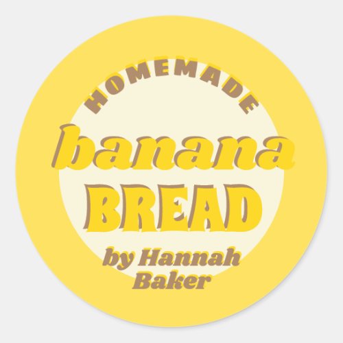 Homemade Banana Bread Label Template