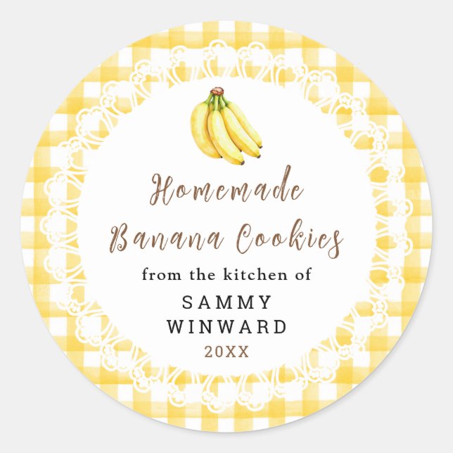 Homemade Banana Cookie Label (Front)
