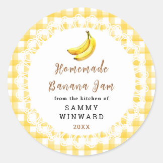 Homemade Banana Jam Label