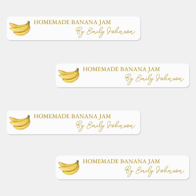 Homemade Banana Jam Thin Label (Group)