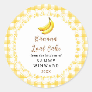 Homemade Banana Loaf Cake Label