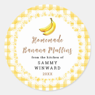 Homemade Banana Muffins Label
