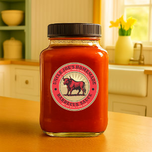Homemade Barbecue Sauce Bull Label Template