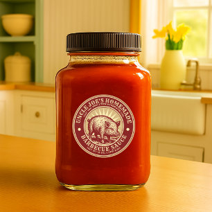 Homemade Barbecue Sauce Hog Label Template