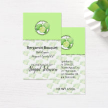 Homemade Bath & Body Bergamot Citrus Gift Tag