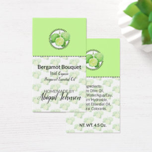 Homemade Bath & Body Bergamot Citrus Gift Tag