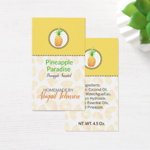Homemade Bath & Body Label Pineapple Gift Tag