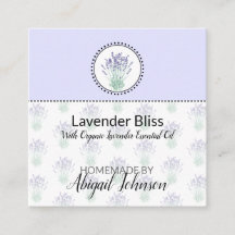 Homemade Bath & Body Lavender Product Hang Tag