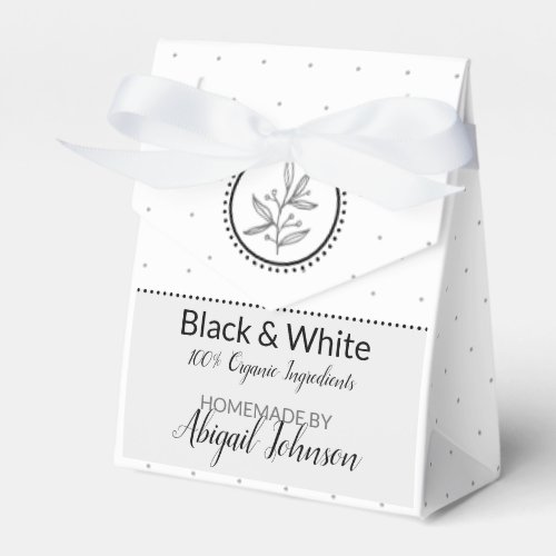 Homemade Bath  Body Packaging  Black  White Favor Boxes