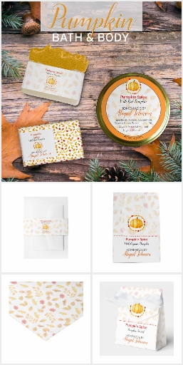 Homemade Bath + Body Packaging + Labels : Pumpkin