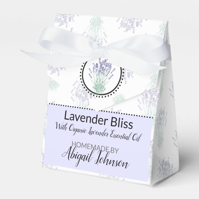 Homemade Bath & Body Packaging Lavender Tent Box (Front Side)