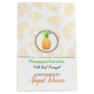 Homemade Bath & Body Packaging Pineapple Medium Gift Bag