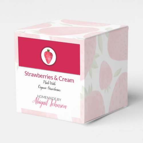 Homemade Bath  Body Packaging  Strawberry Favor Boxes