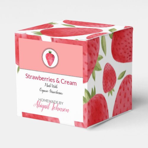 Homemade Bath  Body Packaging  Strawberry Favor Boxes