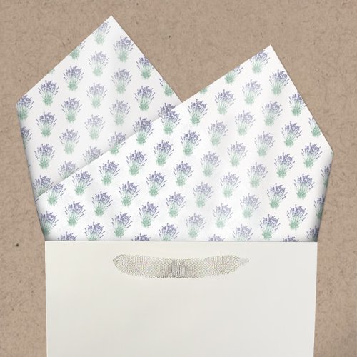 Homemade Bath  Body  Watercolor Lavender Pattern Tissue Paper