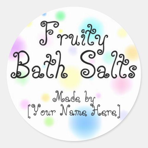 Homemade Bath Salts Customizable Labels