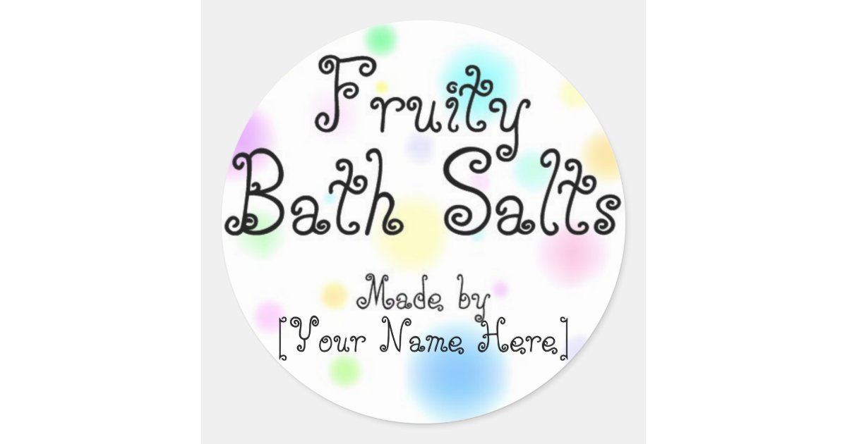 Homemade Bath Salts Customizable Labels Zazzle