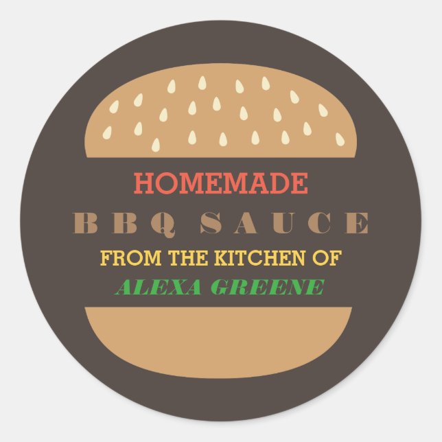 Homemade BBQ Sauce | From the kitchen of Classic Round Sticker (Front)