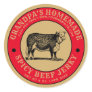 Homemade Beef Jerky Vintage Template Classic Round Classic Round Sticker