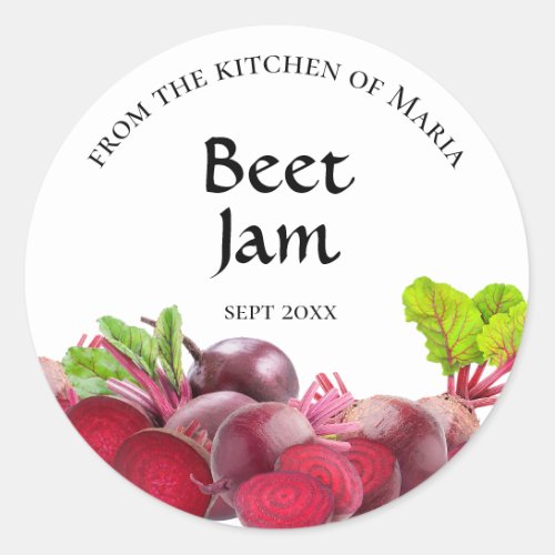 Homemade Beet Jam Food Label Canning Packaging