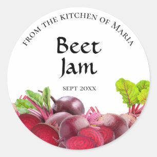 Homemade Beet Jam Food Label Canning Packaging